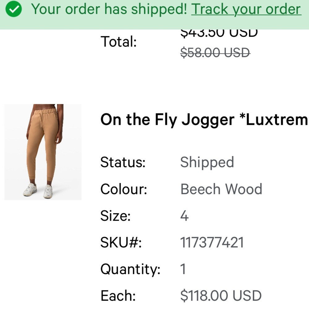 Lulu joggers never worn